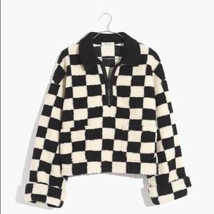 Madewell Sherpa Popover In Checker
